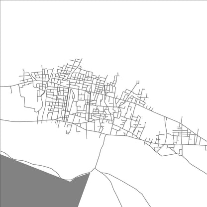 ROAD MAP OF EL GUETAR, TUNISIA BY MAPBAKES