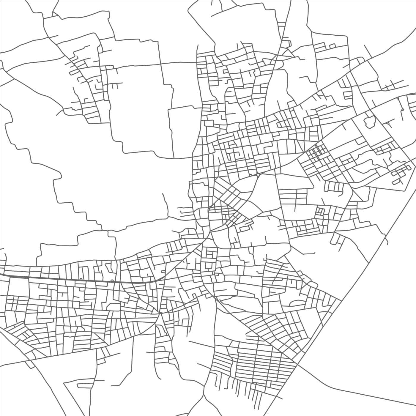 ROAD MAP OF EL HAMMA, TUNISIA BY MAPBAKES