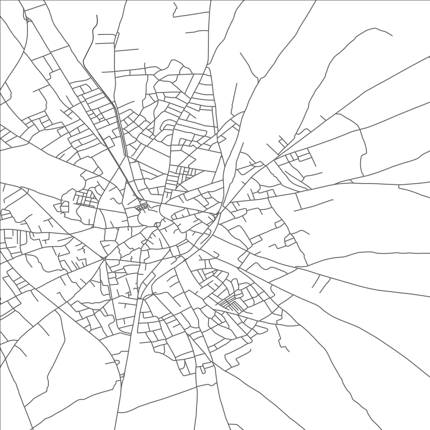 ROAD MAP OF EL JEM, TUNISIA BY MAPBAKES