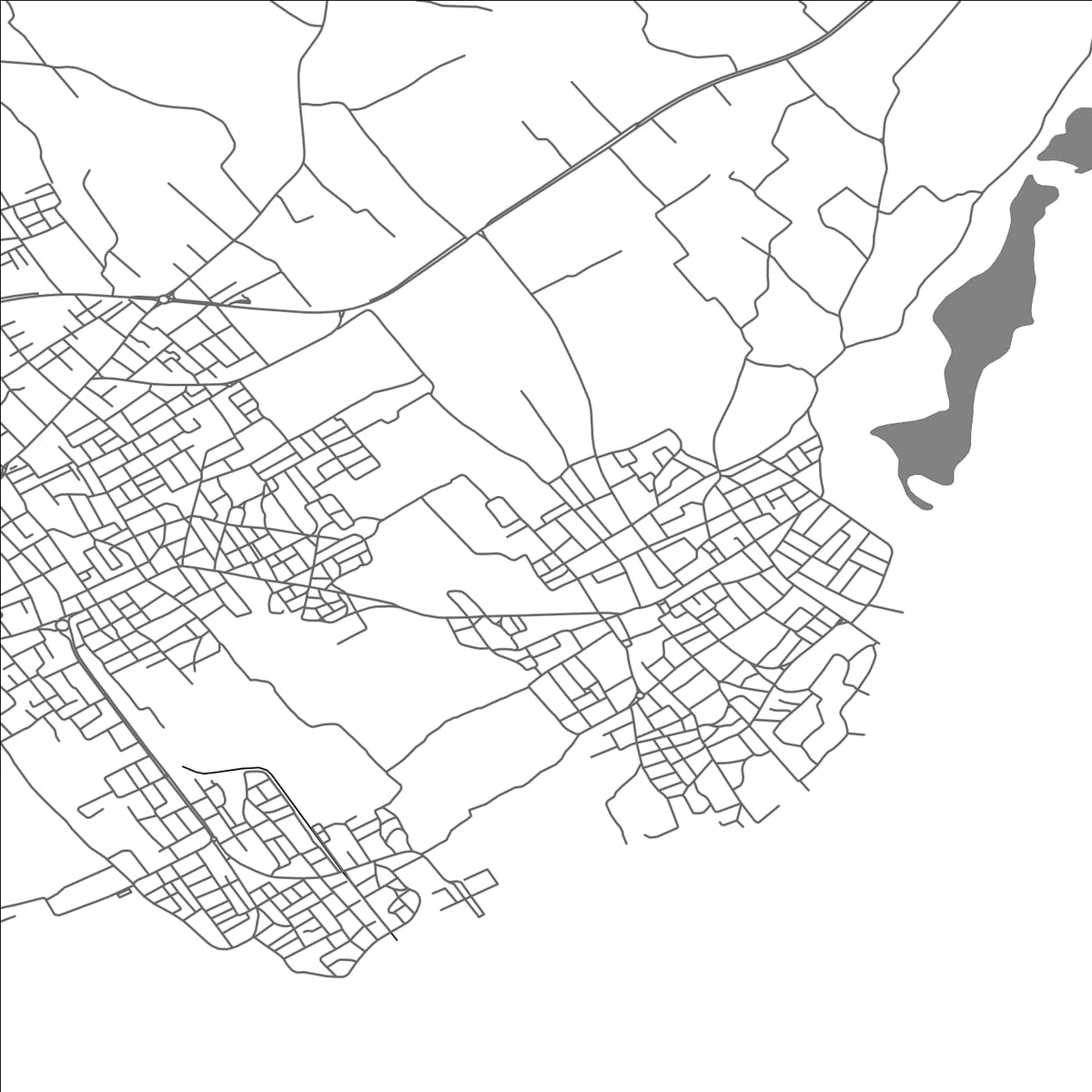 ROAD MAP OF EL MAAMOURA, TUNISIA BY MAPBAKES
