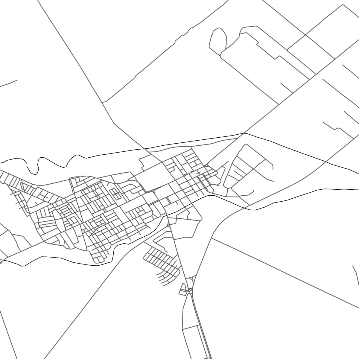 ROAD MAP OF ENFIDA, TUNISIA BY MAPBAKES