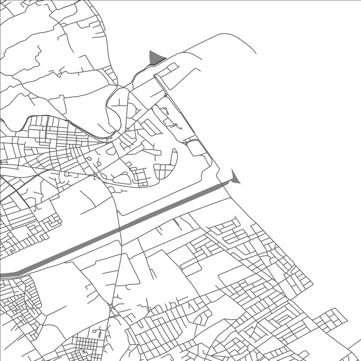 ROAD MAP OF GABÈS, TUNISIA BY MAPBAKES