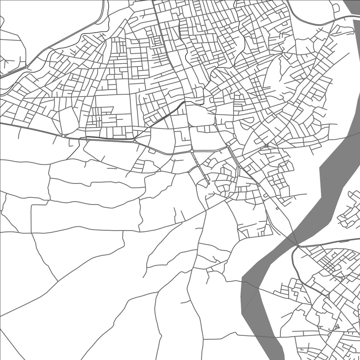 ROAD MAP OF GAFSA, TUNISIA BY MAPBAKES