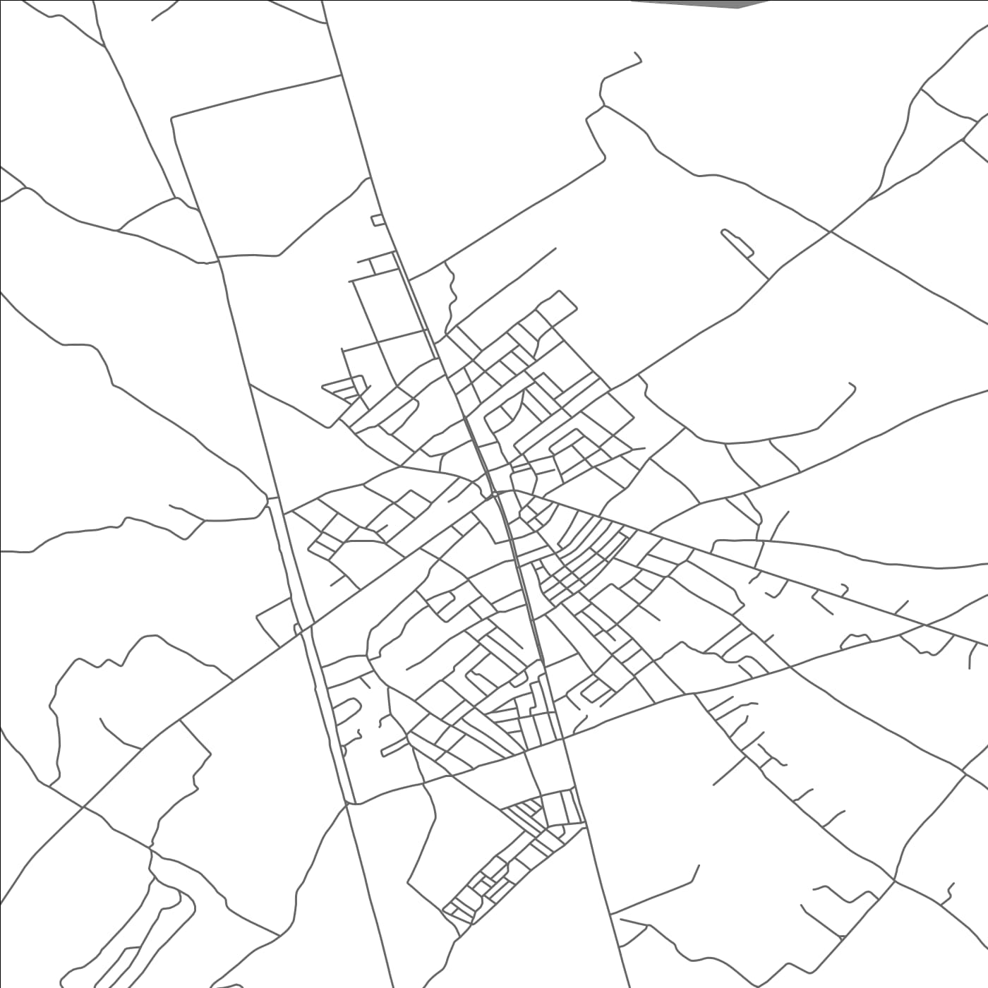 ROAD MAP OF HENCHA, TUNISIA BY MAPBAKES