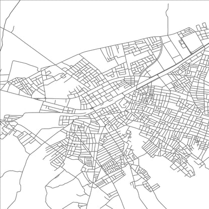 ROAD MAP OF KASSERINE, TUNISIA BY MAPBAKES