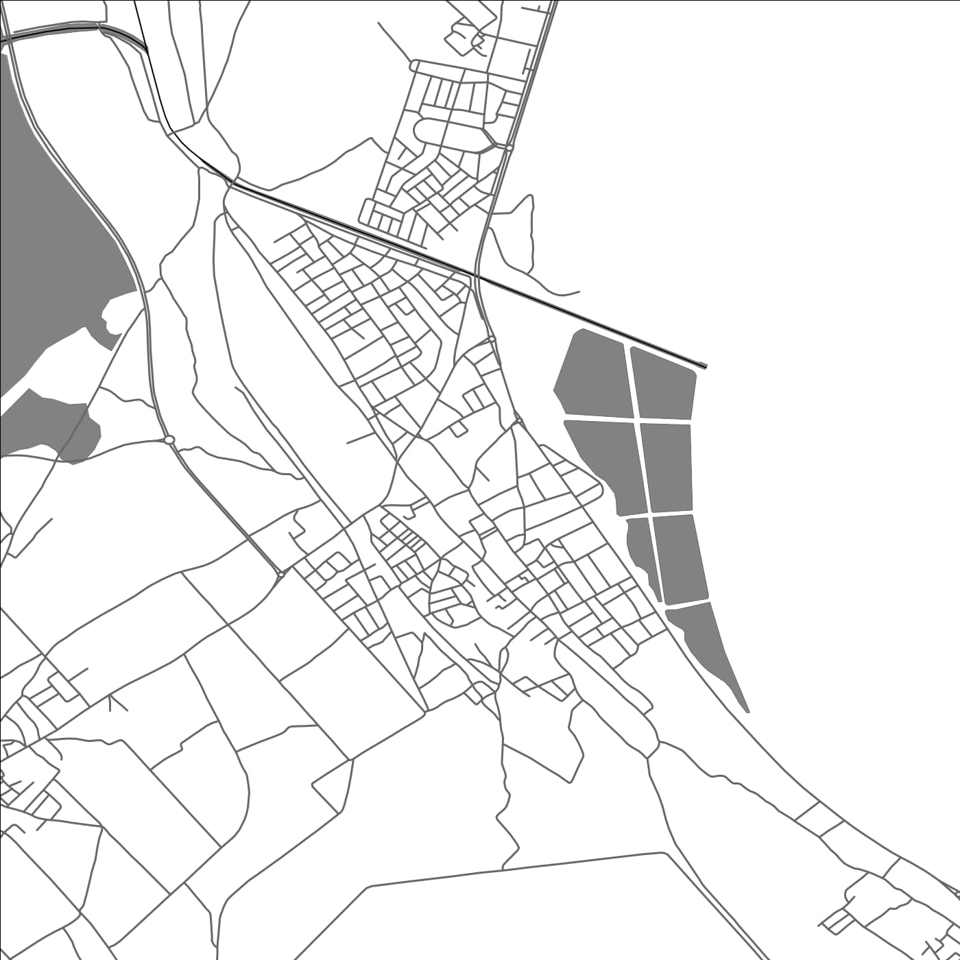 ROAD MAP OF KHUNAYS, TUNISIA BY MAPBAKES