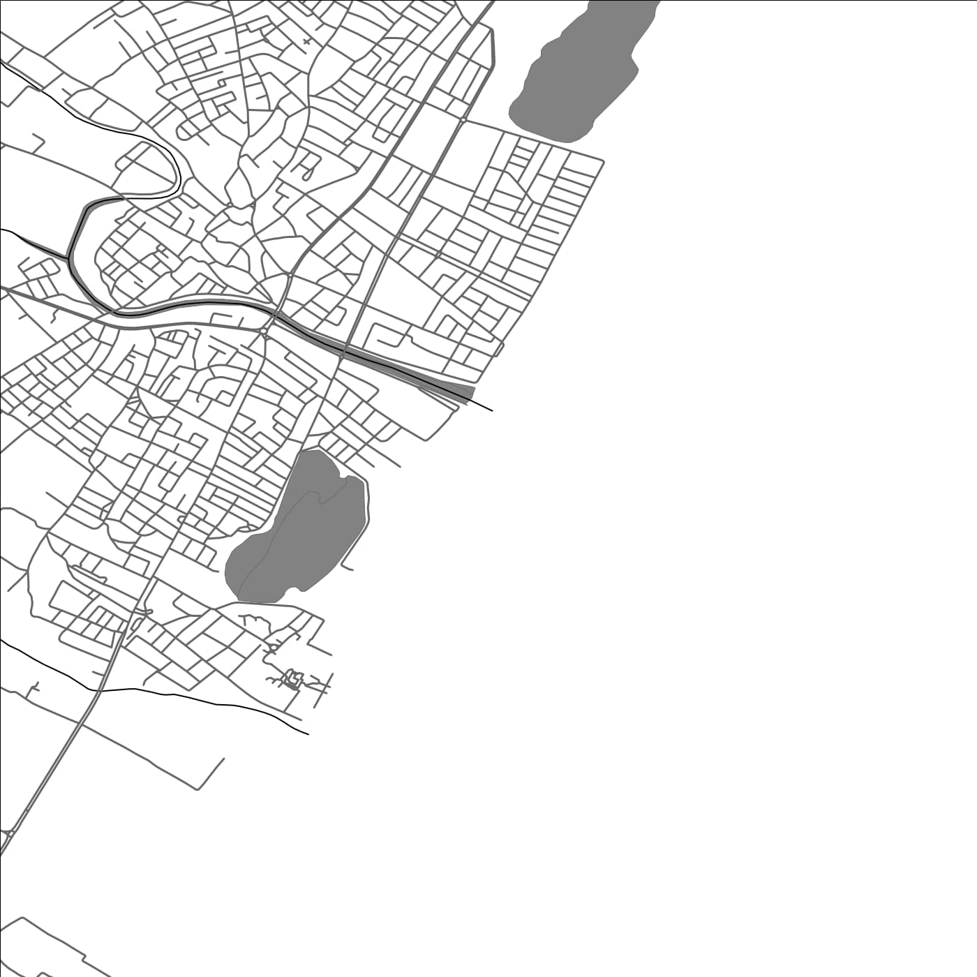 ROAD MAP OF KORBA, TUNISIA BY MAPBAKES