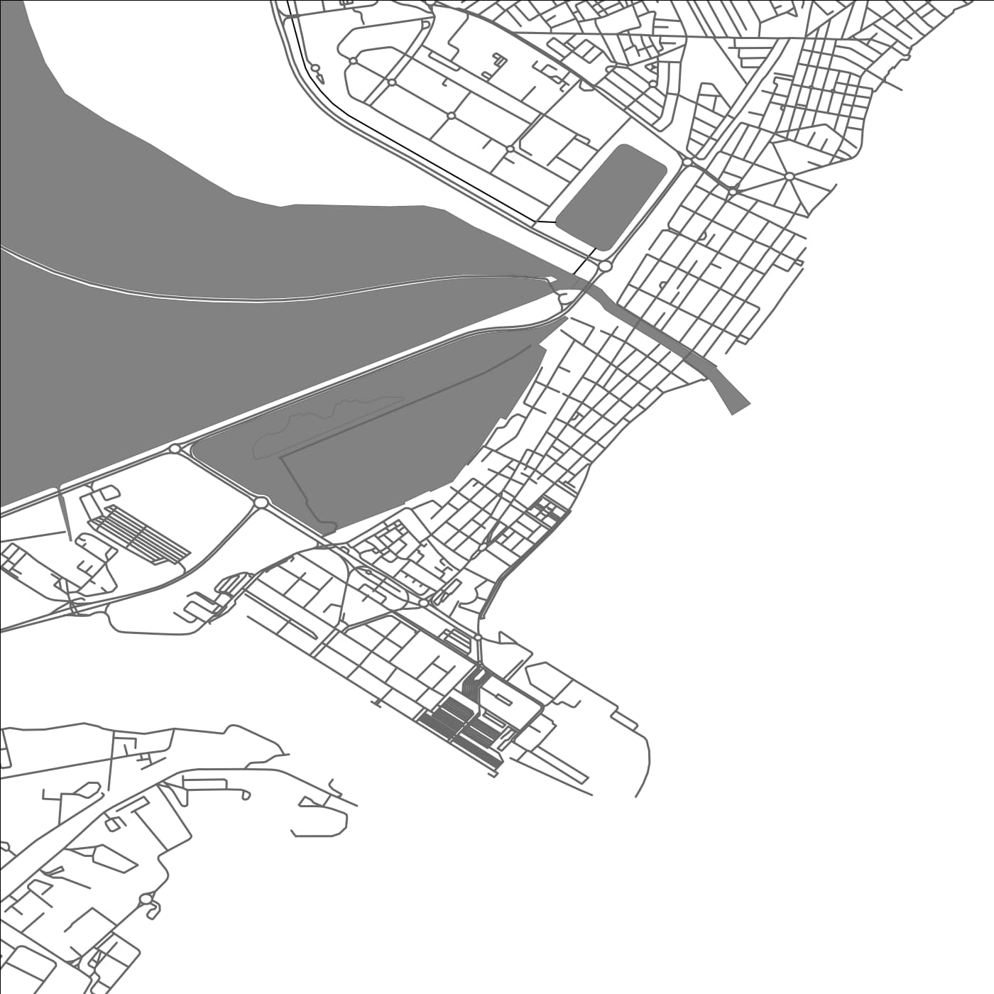 ROAD MAP OF LA GOULETTE, TUNISIA BY MAPBAKES