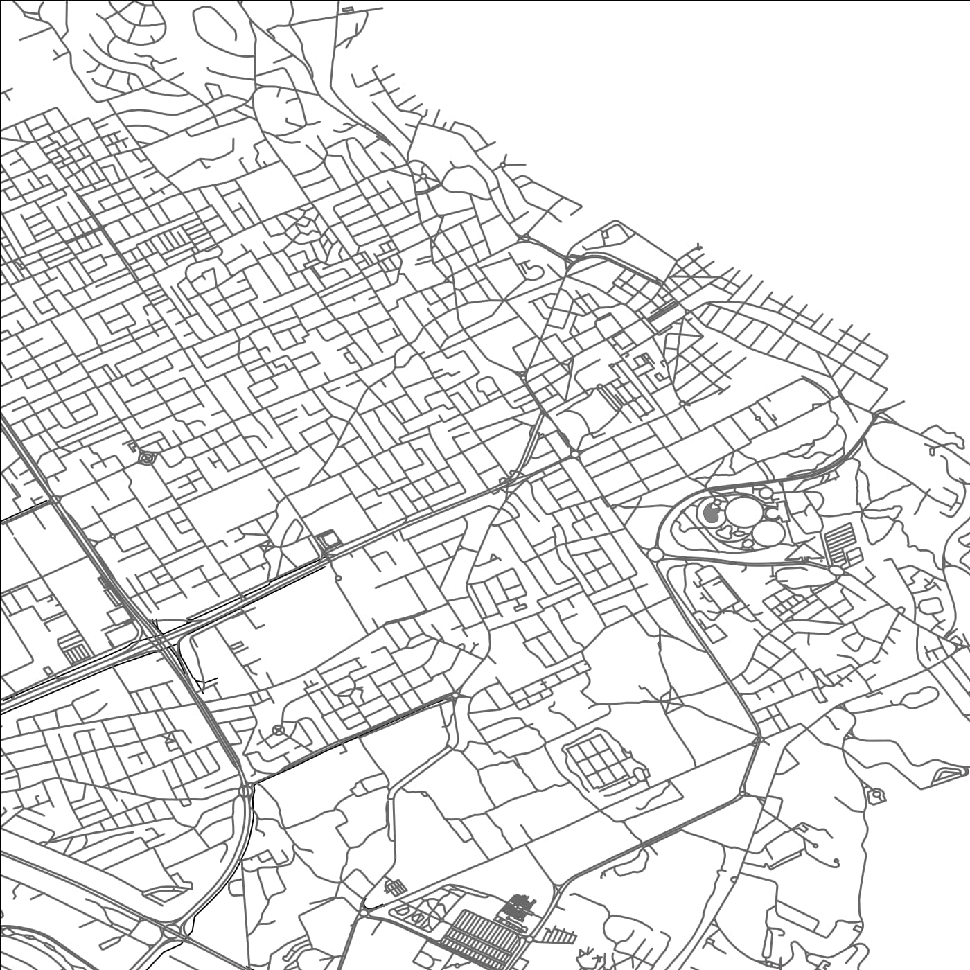 ROAD MAP OF LA MARSA, TUNISIA BY MAPBAKES