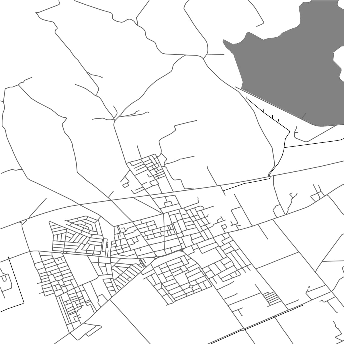 ROAD MAP OF LA MORNAGHIA, TUNISIA BY MAPBAKES