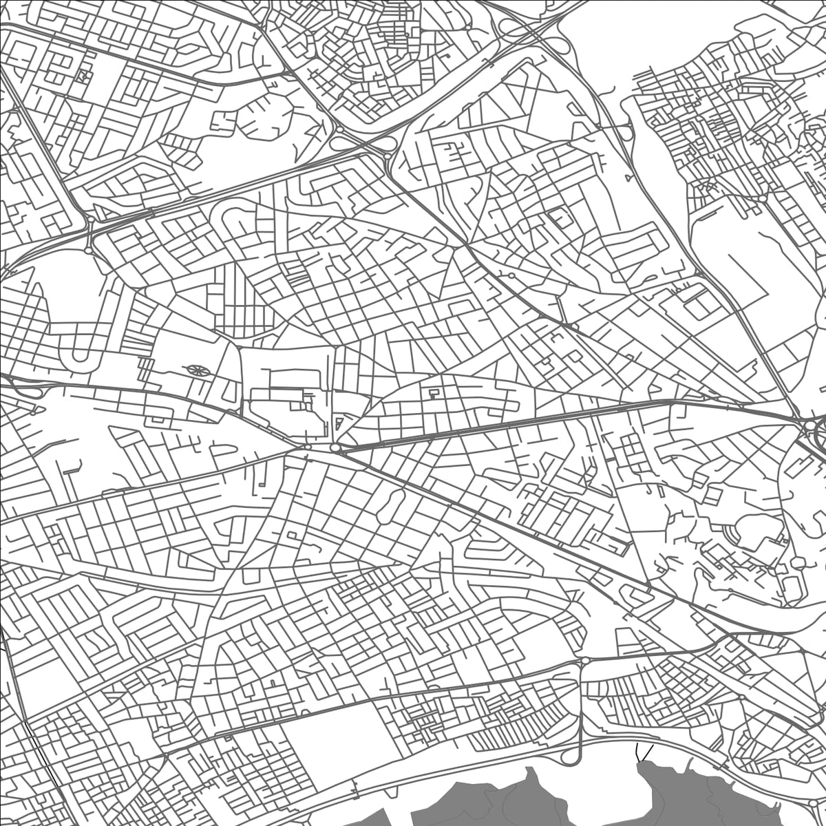 ROAD MAP OF LE BARDO, TUNISIA BY MAPBAKES