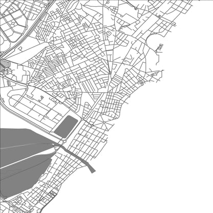 ROAD MAP OF LE KRAM, TUNISIA BY MAPBAKES