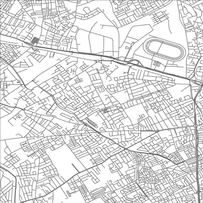 ROAD MAP OF MANOUBA, TUNISIA BY MAPBAKES