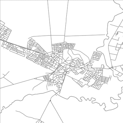 ROAD MAP OF MATEUR, TUNISIA BY MAPBAKES