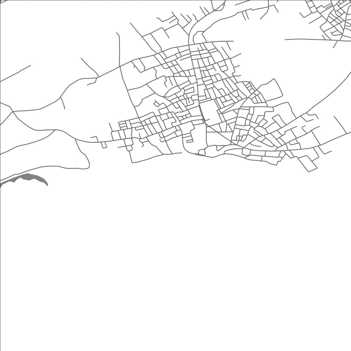 ROAD MAP OF MENZEL ABDERHAMAN, TUNISIA BY MAPBAKES