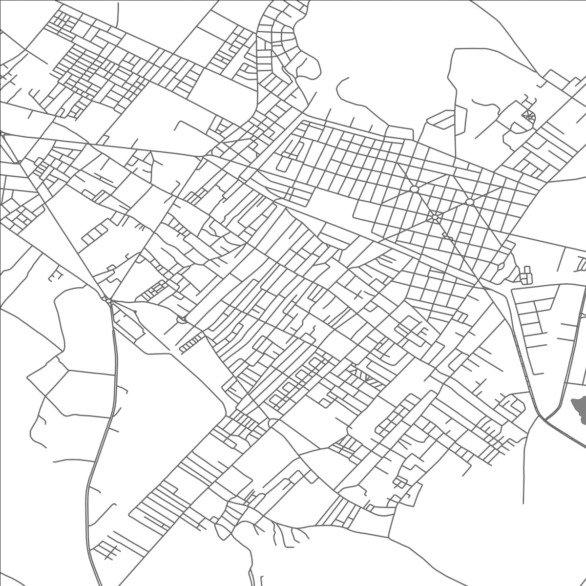 ROAD MAP OF MENZEL BOURGUIBA, TUNISIA BY MAPBAKES