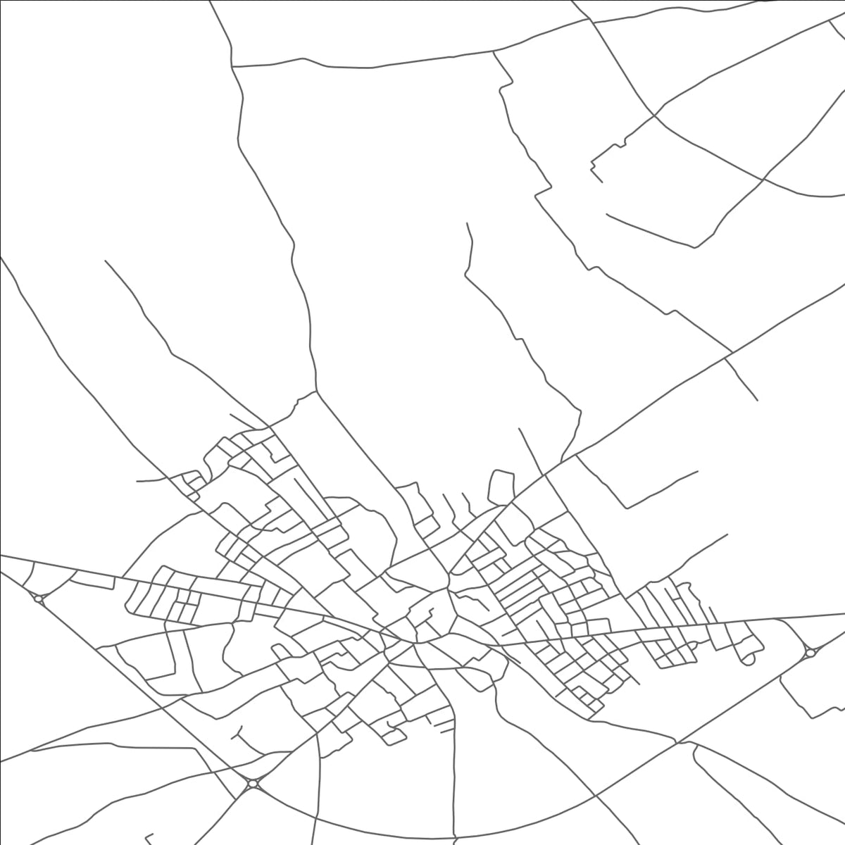 ROAD MAP OF MENZEL KAMEL, TUNISIA BY MAPBAKES
