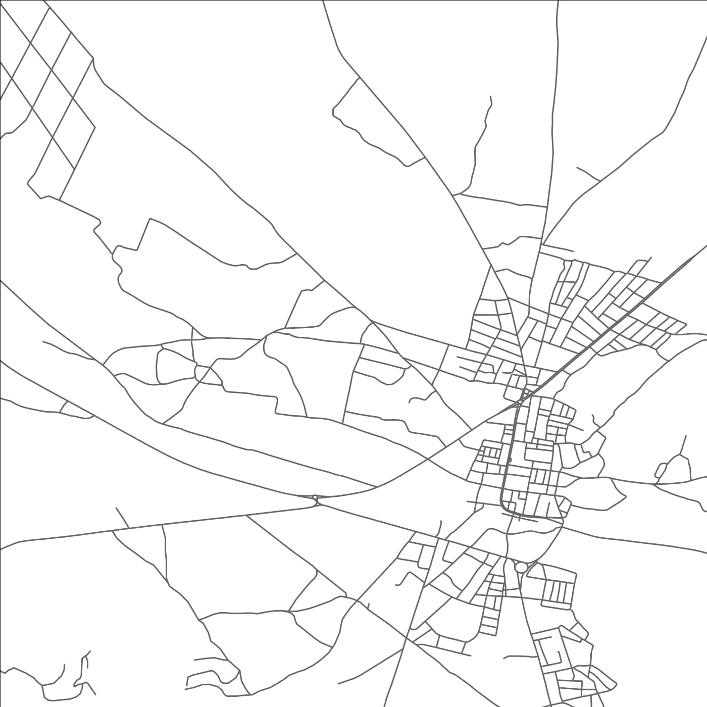 ROAD MAP OF MEZZOUNA, TUNISIA BY MAPBAKES