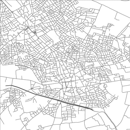 ROAD MAP OF MOKNINE, TUNISIA BY MAPBAKES