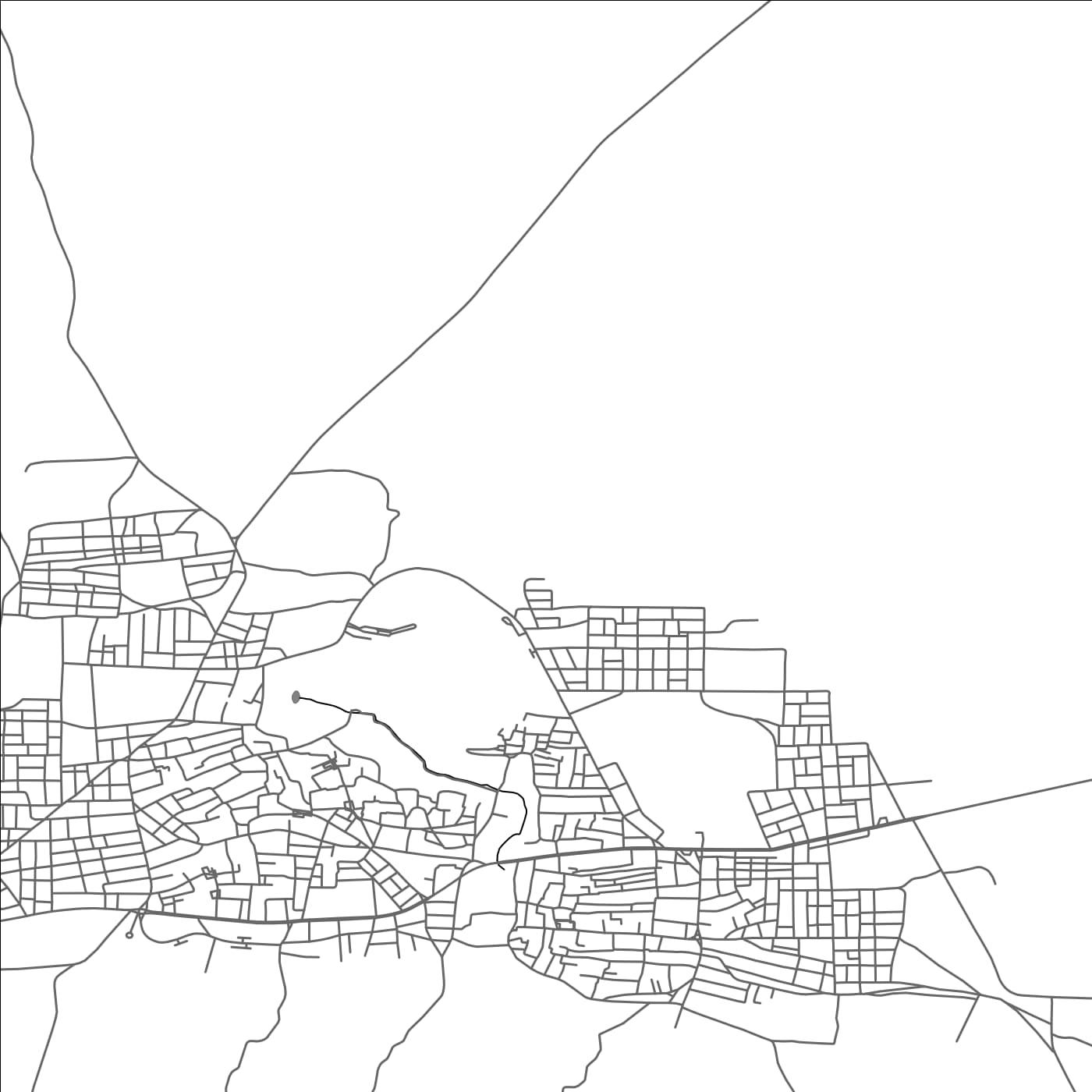 ROAD MAP OF NEFTA, TUNISIA BY MAPBAKES