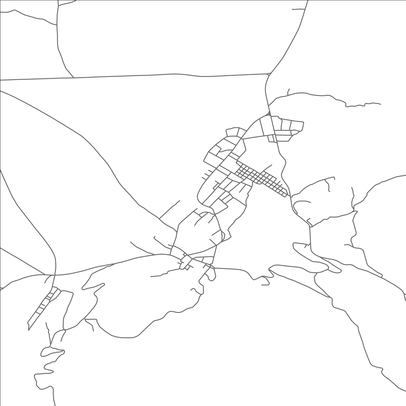 ROAD MAP OF NIBBAR, TUNISIA BY MAPBAKES