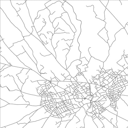 ROAD MAP OF OUARDENINE, TUNISIA BY MAPBAKES