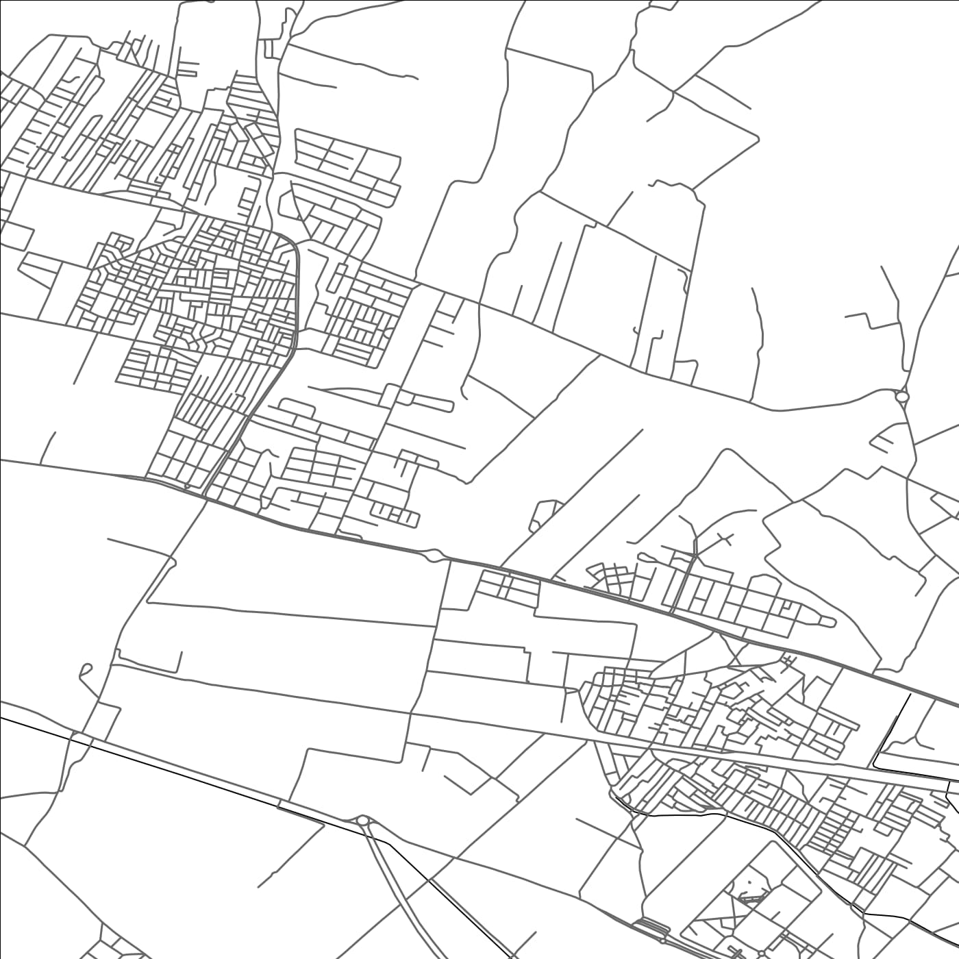 ROAD MAP OF OUED LILL, TUNISIA BY MAPBAKES