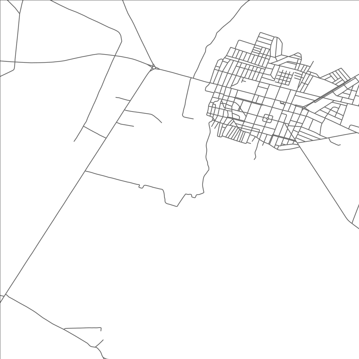 ROAD MAP OF OUSSELTIA, TUNISIA BY MAPBAKES