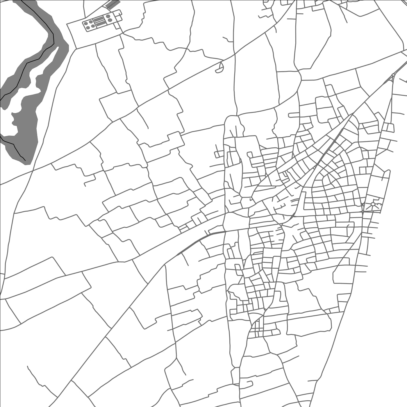 ROAD MAP OF REJICHE, TUNISIA BY MAPBAKES