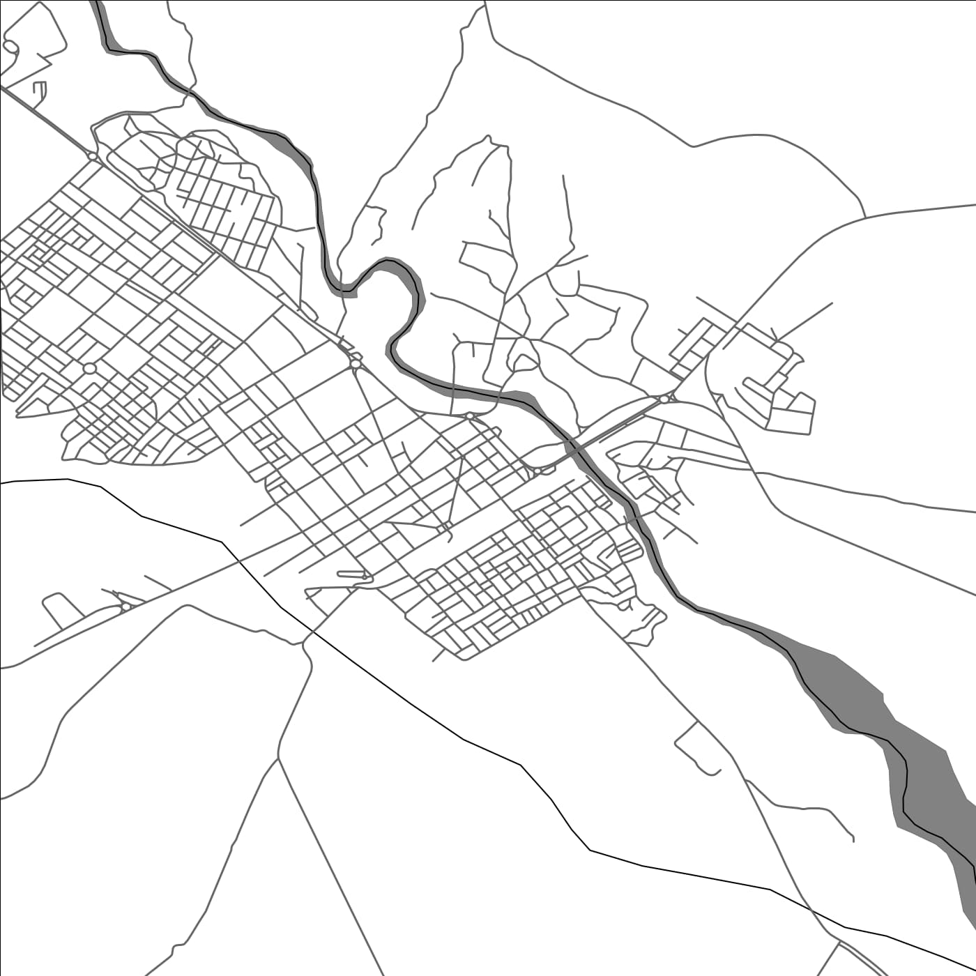 ROAD MAP OF SBEITLA, TUNISIA BY MAPBAKES