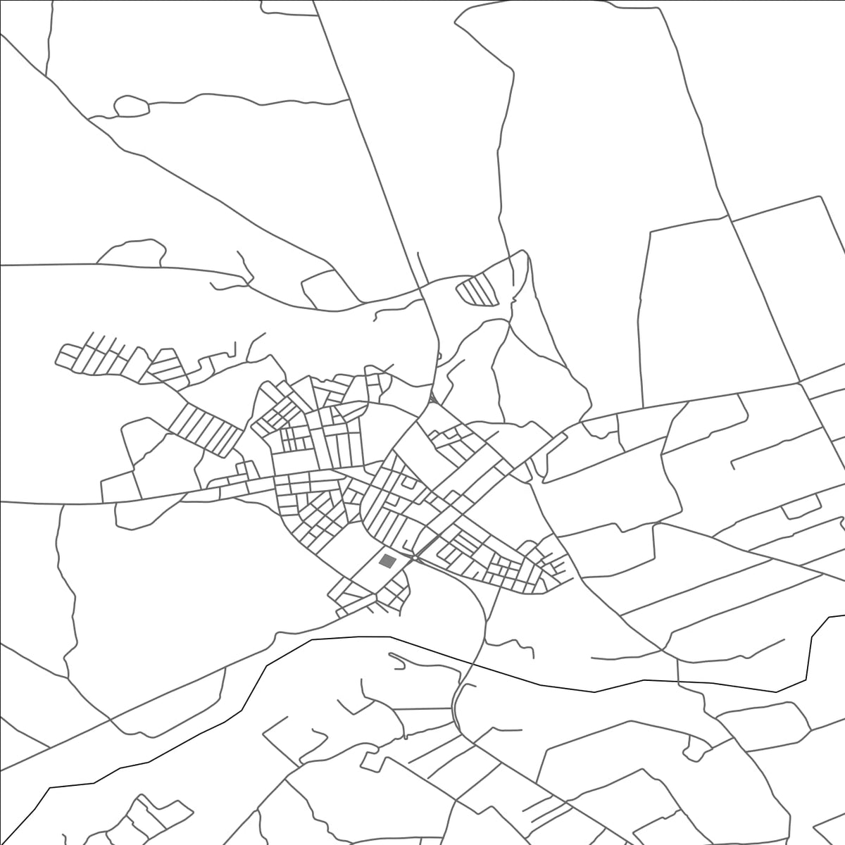 ROAD MAP OF SBIBA, TUNISIA BY MAPBAKES