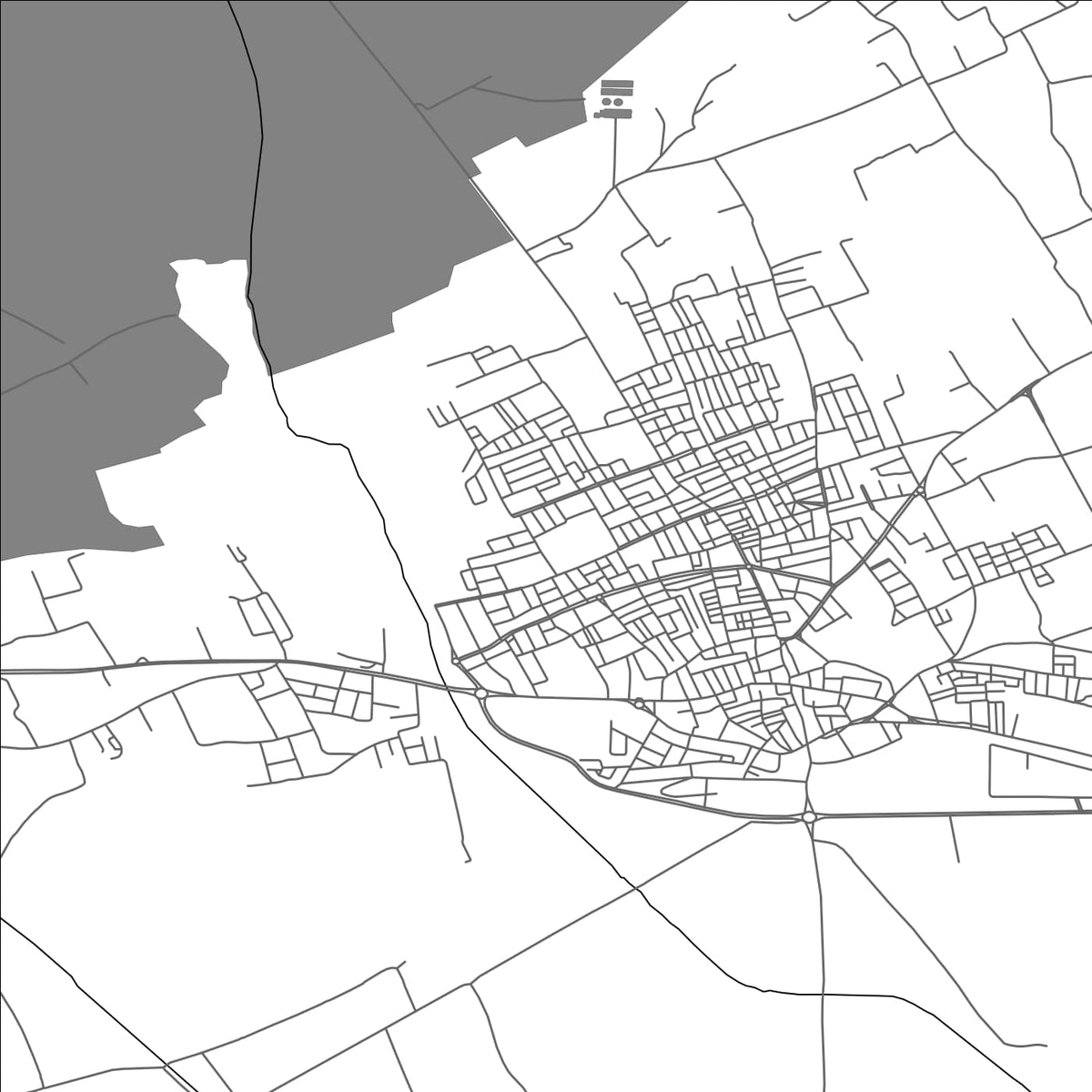 ROAD MAP OF SOLIMAN, TUNISIA BY MAPBAKES