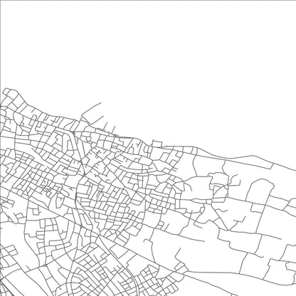 ROAD MAP OF TEBOULBA, TUNISIA BY MAPBAKES