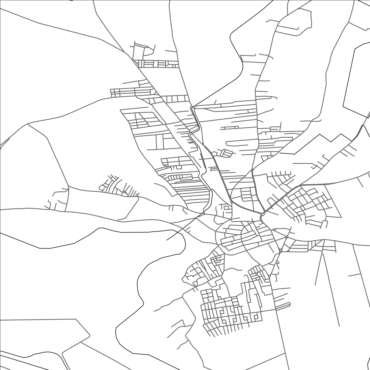 ROAD MAP OF TEBOURBA, TUNISIA BY MAPBAKES