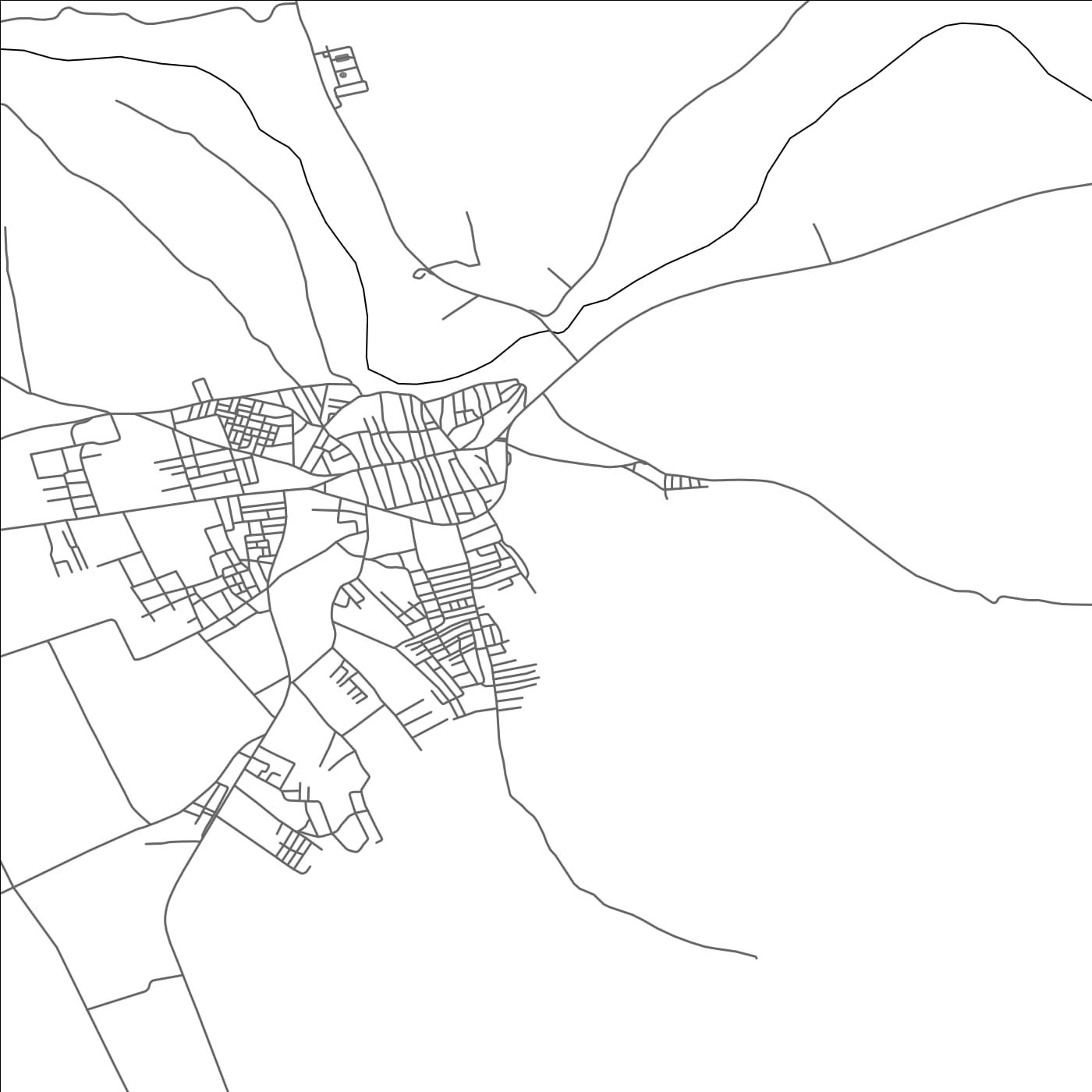 ROAD MAP OF TESTOUR, TUNISIA BY MAPBAKES