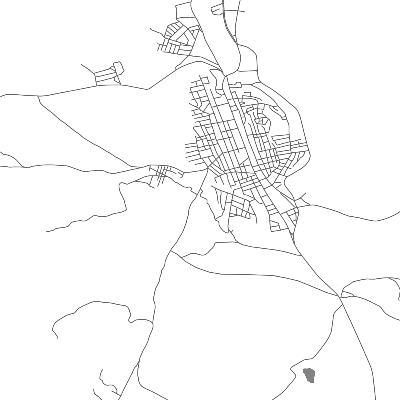 ROAD MAP OF THALA, TUNISIA BY MAPBAKES