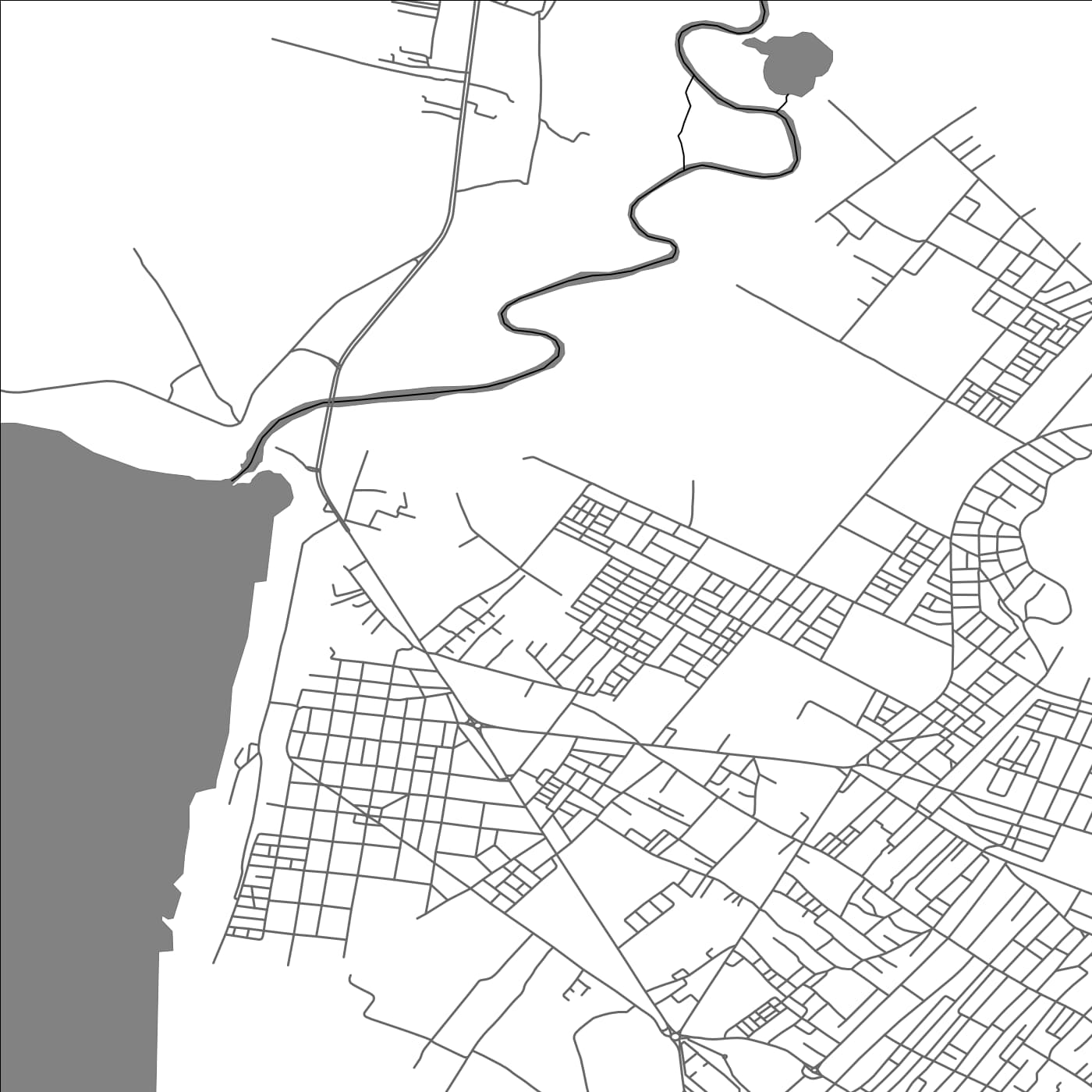 ROAD MAP OF TINJA, TUNISIA BY MAPBAKES