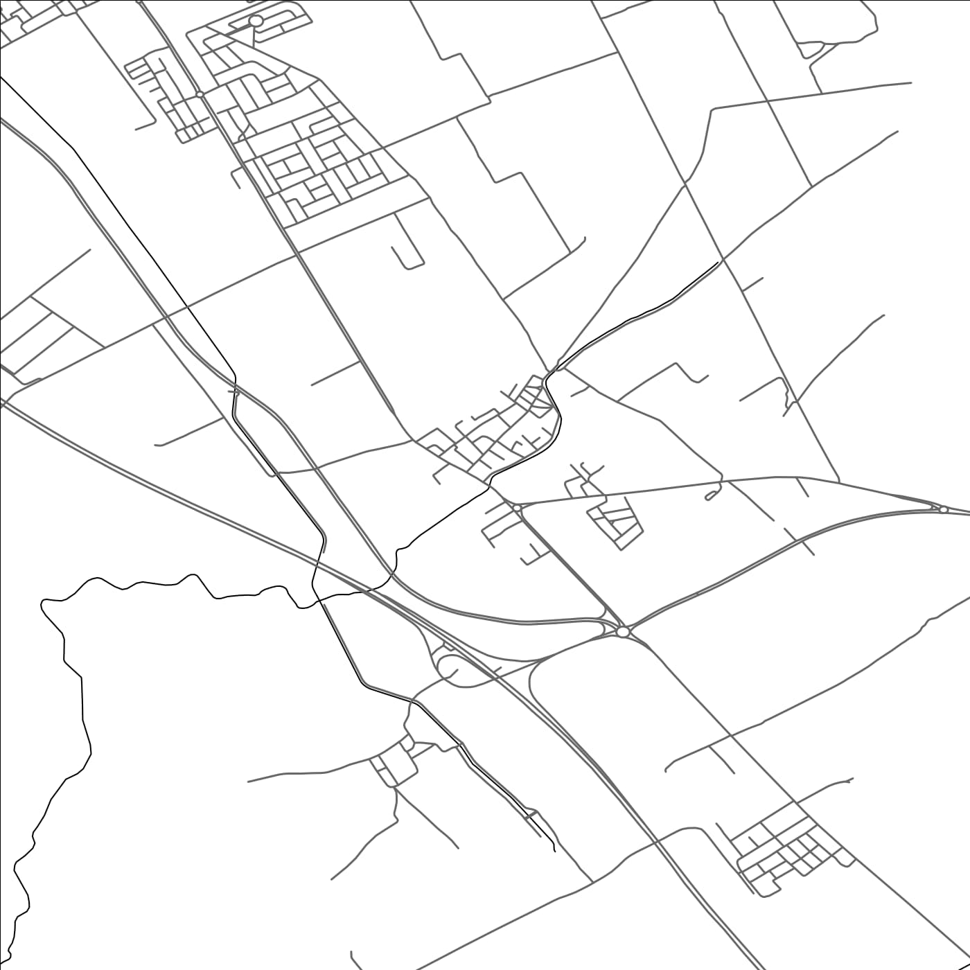 ROAD MAP OF TOURKI, TUNISIA BY MAPBAKES