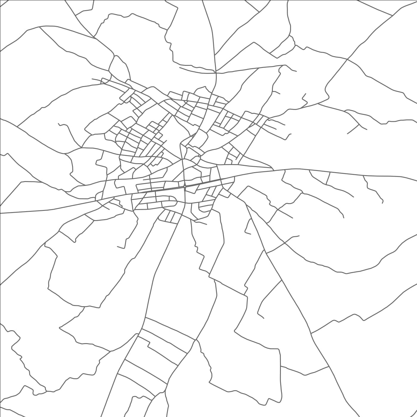 ROAD MAP OF TOUZA, TUNISIA BY MAPBAKES