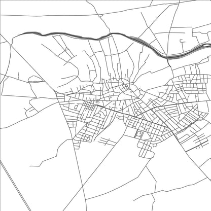 ROAD MAP OF WADHRAF, TUNISIA BY MAPBAKES