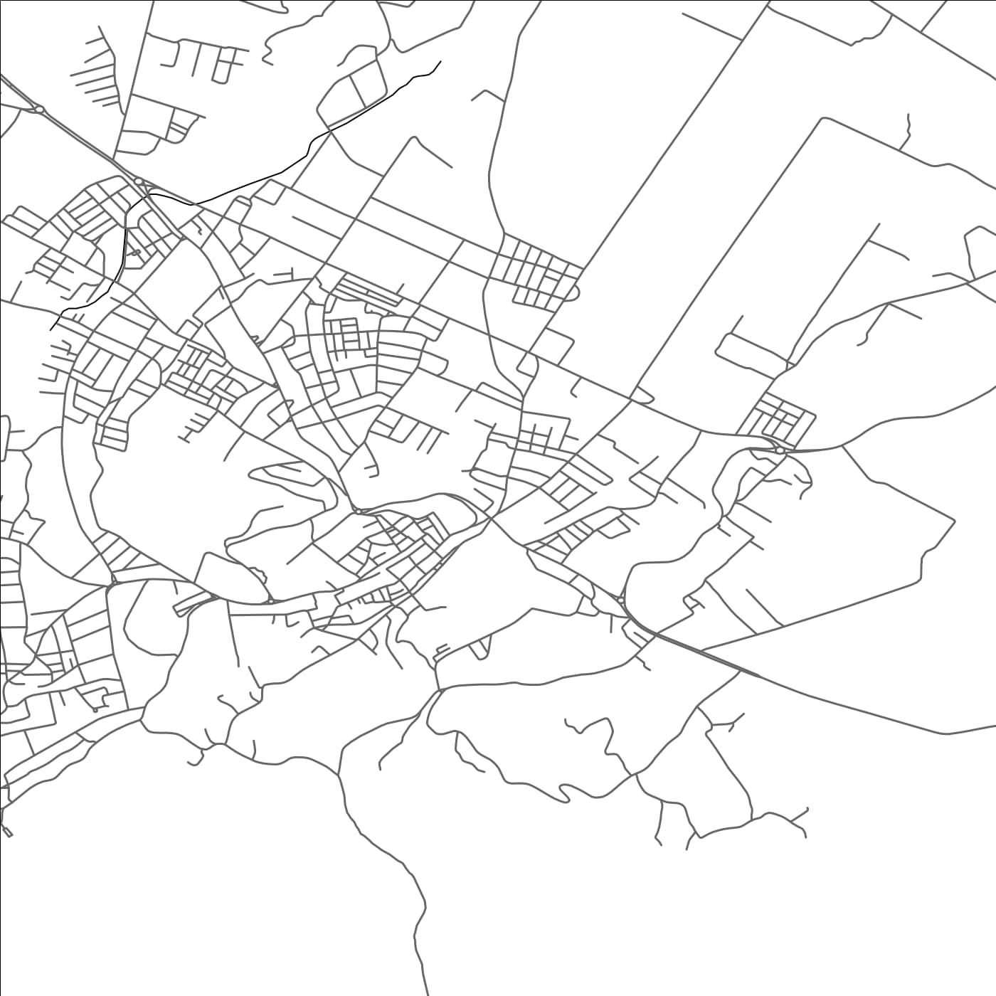 ROAD MAP OF ZAGHOUAN, TUNISIA BY MAPBAKES