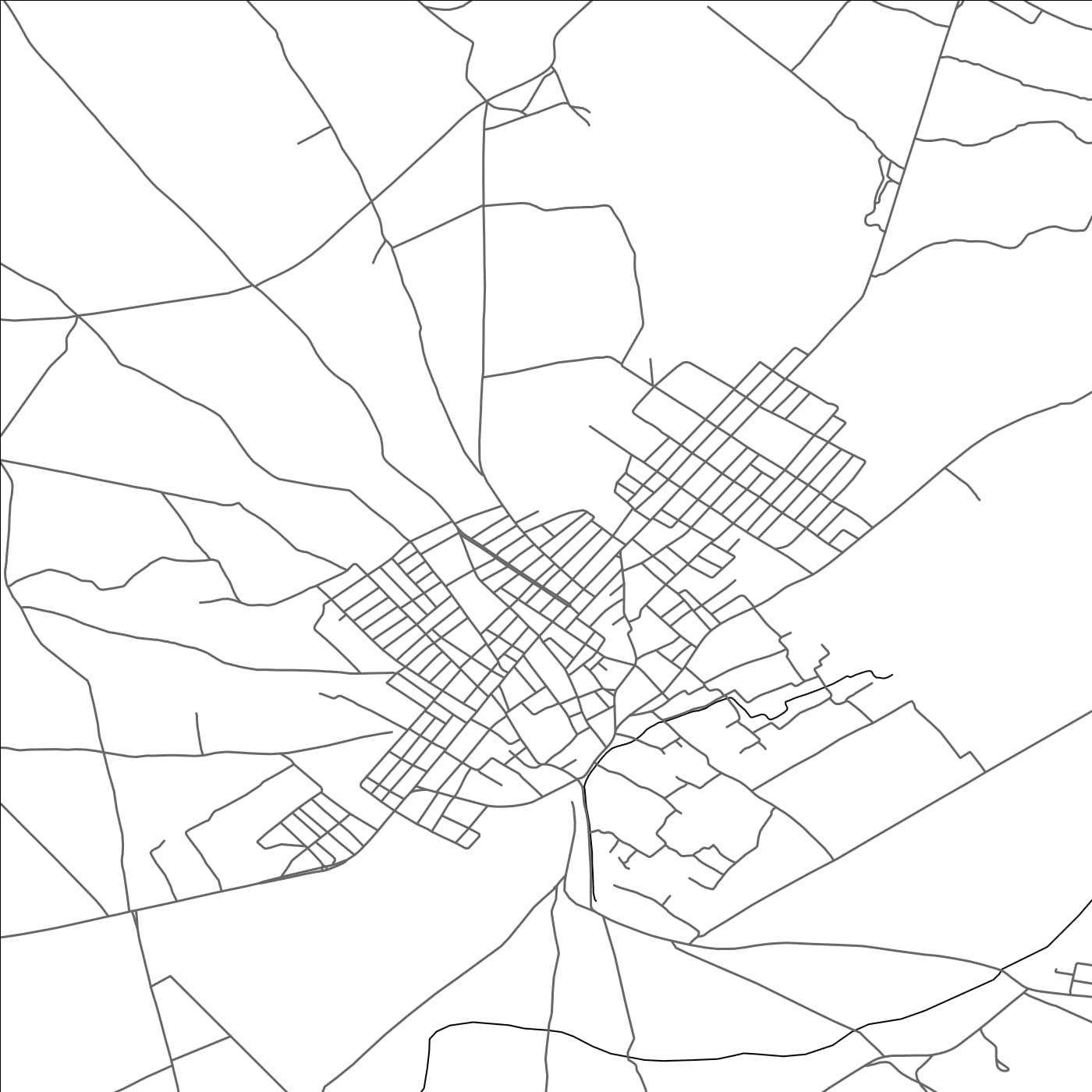 ROAD MAP OF ZARAT, TUNISIA BY MAPBAKES