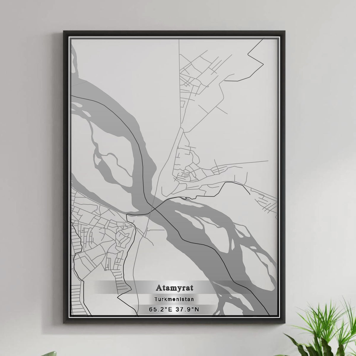 ROAD MAP OF ATAMYRAT, TURKMENISTAN BY MAPBAKES