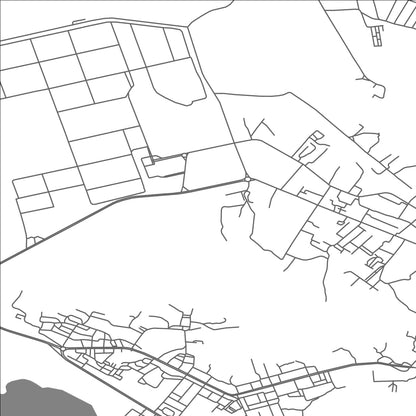 ROAD MAP OF TURKMENBASY, TURKMENISTAN BY MAPBAKES