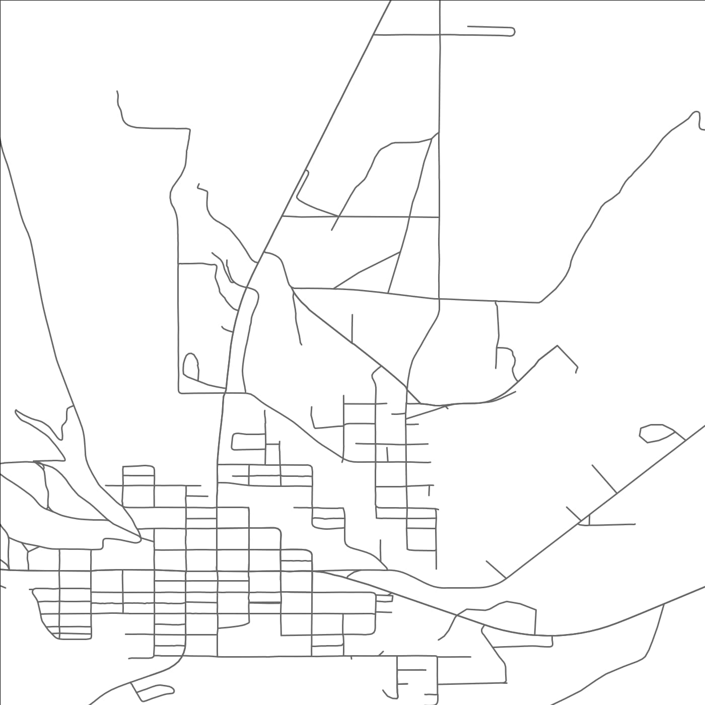 ROAD MAP OF DUCHESNE, UTAH BY MAPBAKES