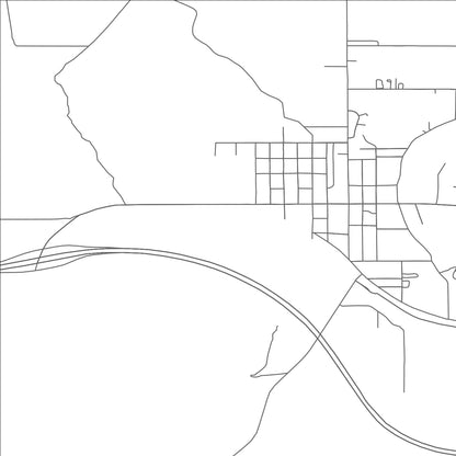 ROAD MAP OF GREEN RIVER, UTAH BY MAPBAKES