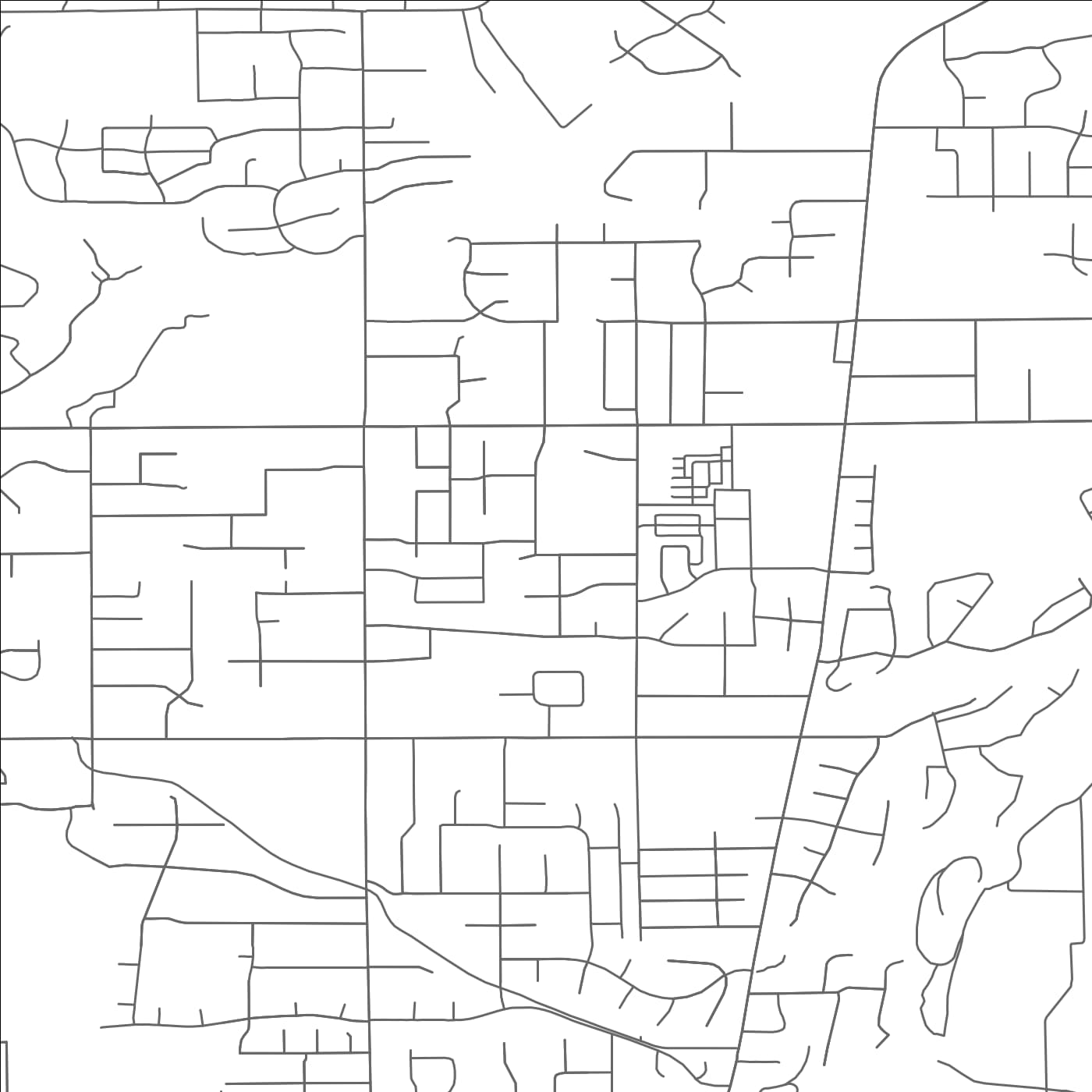 ROAD MAP OF HIGHLAND, UTAH BY MAPBAKES