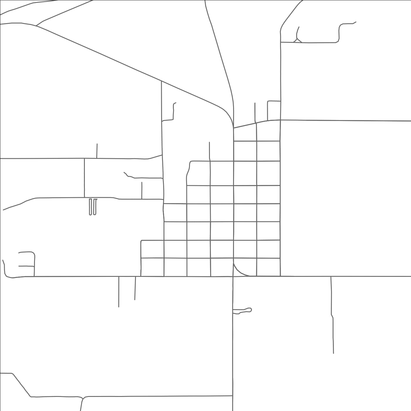 ROAD MAP OF LOA, UTAH BY MAPBAKES