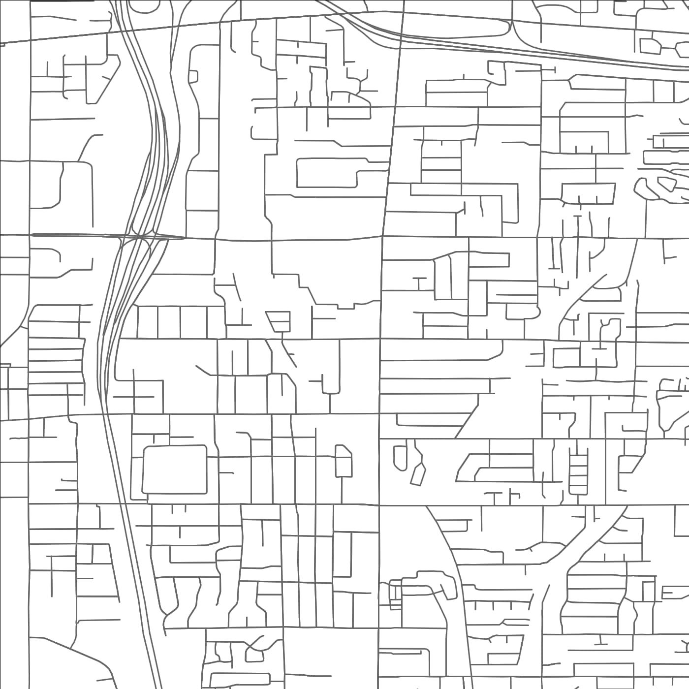 ROAD MAP OF MIDVALE, UTAH BY MAPBAKES