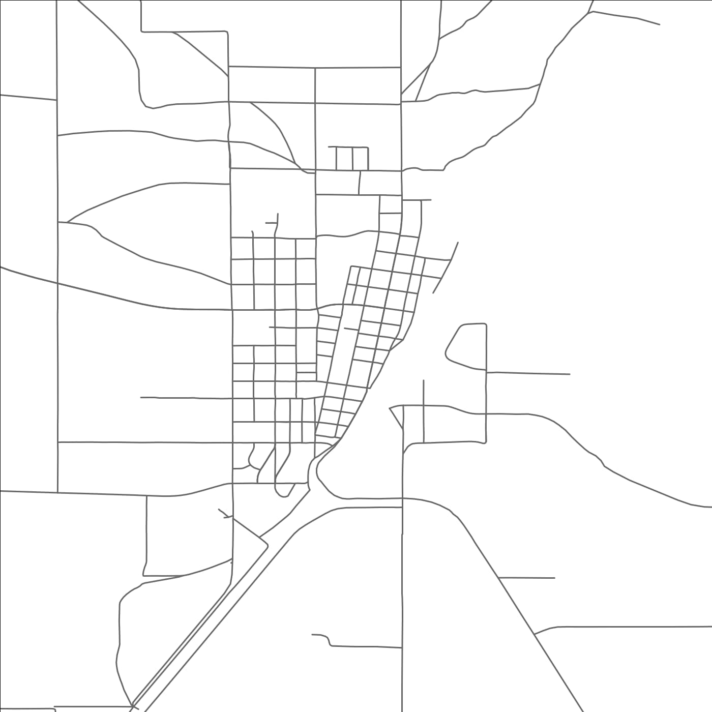 ROAD MAP OF MILFORD, UTAH BY MAPBAKES